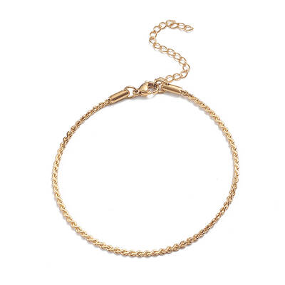 304 Stainless Steel Serpentine Chain Anklets