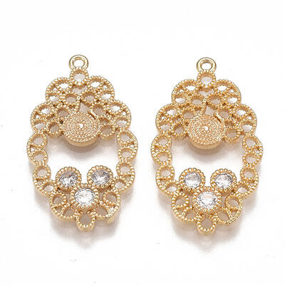 Brass Filigree Pendants