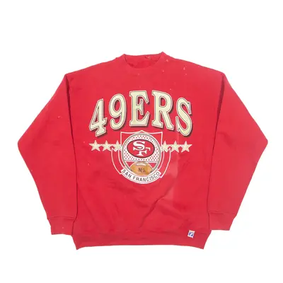 LOGO 7 San Francisco 49ers Sweatshirt Red 90s Mens M
