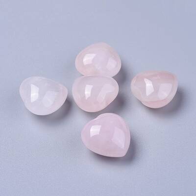 Natural Rose Quartz Heart Love Stone