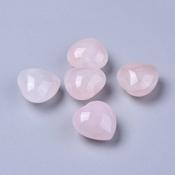 Natural Rose Quartz Heart Love Stone
