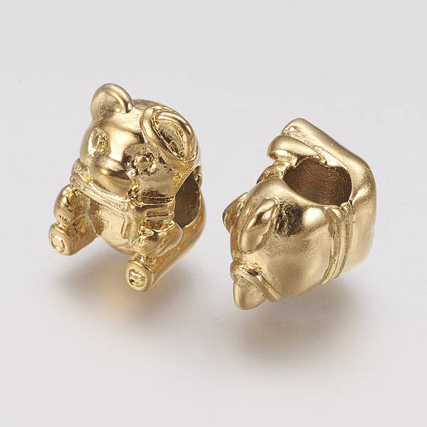 Ion Plating(IP) 304 Stainless Steel European Beads