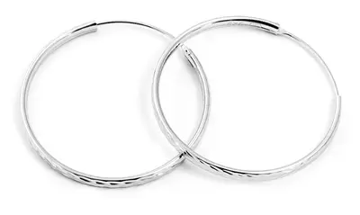 Beneto Silver Glitter Round Earrings AGUC2098 / 30 / N