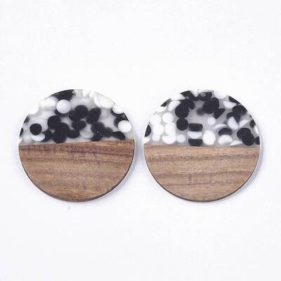 Resin & Walnut Wood Pendants