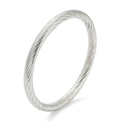Non-Tarnish 304 Stainless Steel Textured Bangles