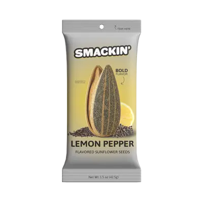 SMACKIN' Sunflower Seeds Lemon Pepper Flavor - 6 Bags - 1.5 oz