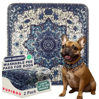 PUPIBOO Washable Dog Pee Pads - Environmentally Friendly & Cost-Effective indoor dogpotty for dogs, cats, guinea pigs & more!