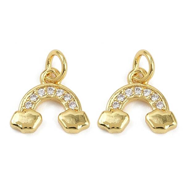 Brass Micro Pave Cubic Zirconia Pendants