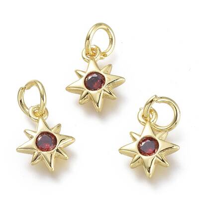 Brass Micro Pave Cubic Zirconia Pendants