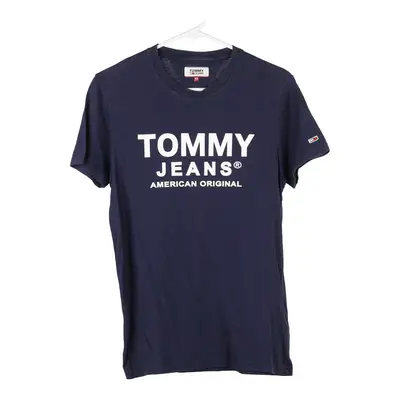 Tommy Jeans Spellout T-Shirt - XS Navy Cotton