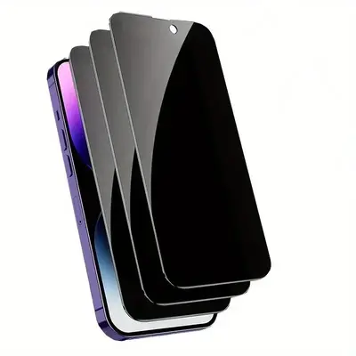 Privacy Phone Screen Protector, 3 Counts Tempered Glass Phone Screen Protective Films, Anti-spy Screen Protector for iPhone ...
