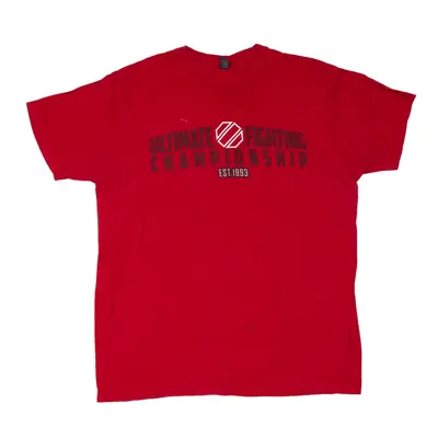 TULTEX Ultimate Fighting Championship T-Shirt Red Short Sleeve Mens L