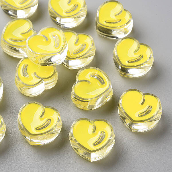 Transparent Enamel Acrylic Beads