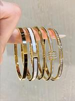 Elegant Rhinestone Decorated Trendy Stack Bangle Bracelet, Fashionable Stackable Bracelets for Men & Women for Party, Daily C...