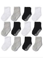Boy's Solid Crew Socks, Non-slip Breathable Casual Comfortable Floor Socks for Daily Wear, Boys Socks for All Seasons, Ankle ...