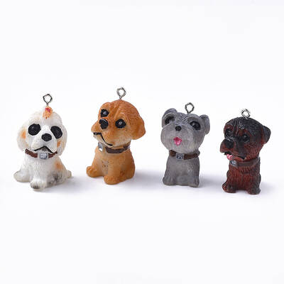 Resin Puppy Pendants