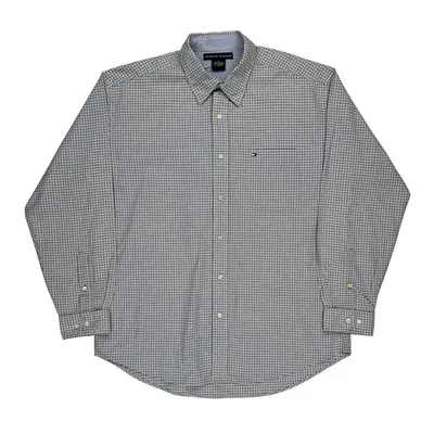 Tommy Hilfiger Checked Shirt - Large Blue Cotton | Size: large