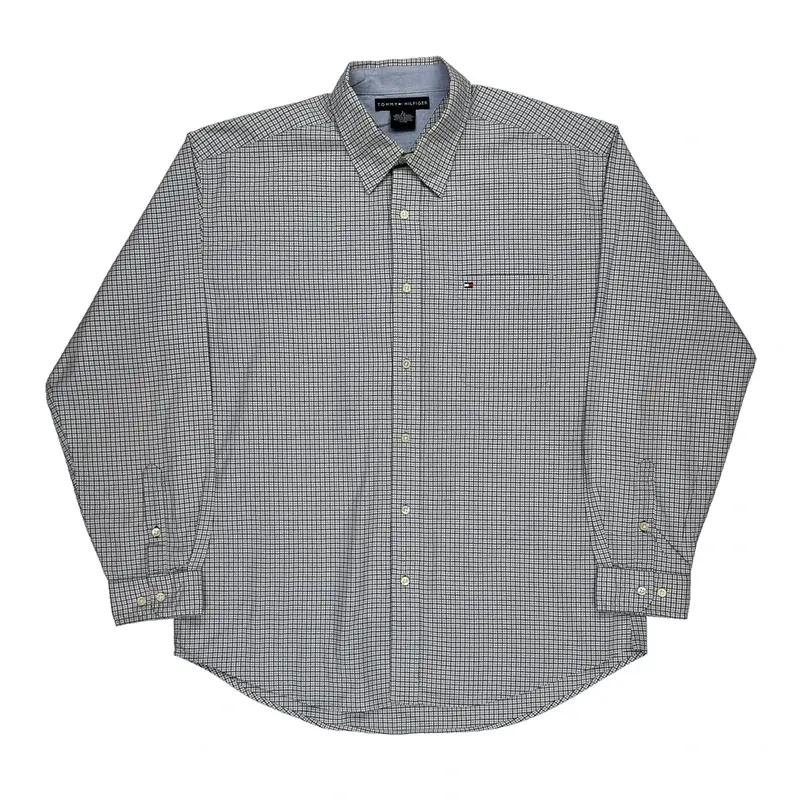 Tommy Hilfiger Checked Shirt - Large Blue Cotton | Size: large