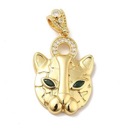 Brass Pave Clear Cubic Zirconia Pendants