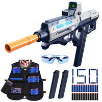 SOFITEN Phasr N - Toy Foam Dart Blaster with Tactical Vest Kit Toy gun with LED Lights / 150 Darts / Scope / 7.4V Modular Bat...