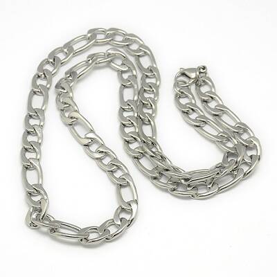 Tarnish Resistant Trendy Men's 201 Stainless Steel Mother-Son Chain Necklaces