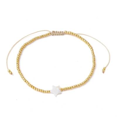 Natural Pearl & Seed Braided Bead Bracelets