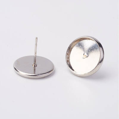 Brass Stud Earring Settings