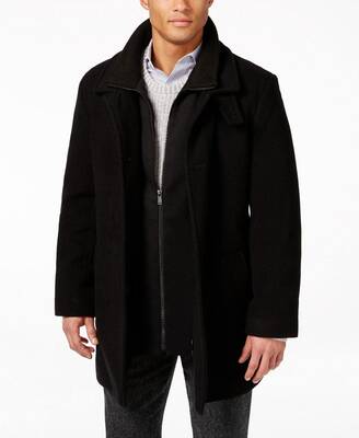 Coleman Wool-Blend Overcoat - Black