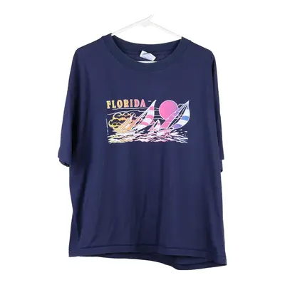 Florida Hanes T-Shirt - XL Blue Cotton