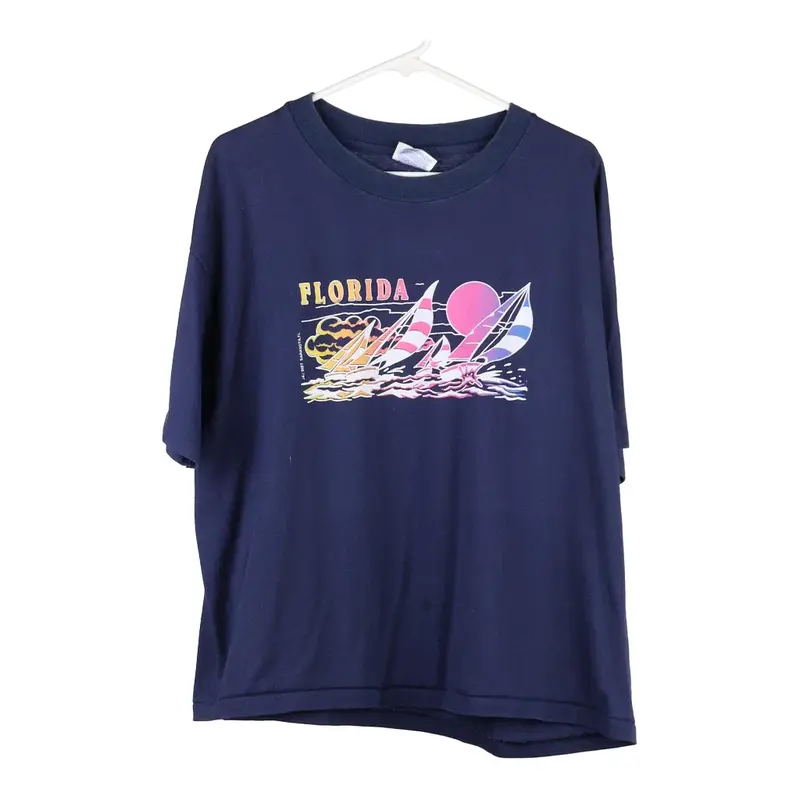 Florida Hanes T-Shirt - XL Blue Cotton