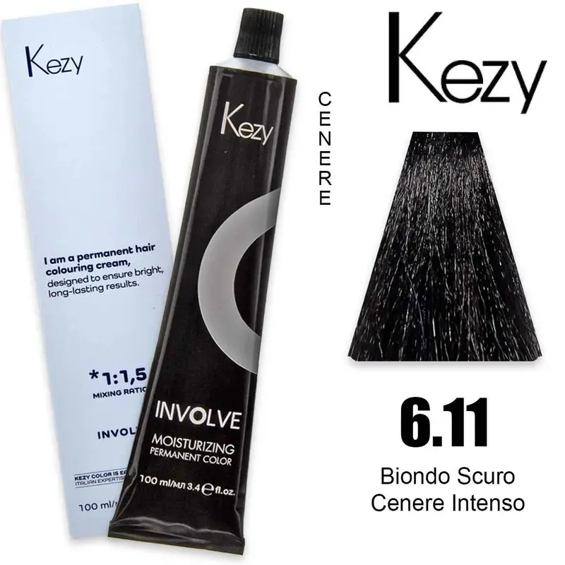 Kezy Involve Color 100 Ml Biondo Scuro Cenere Intenso 6.11
