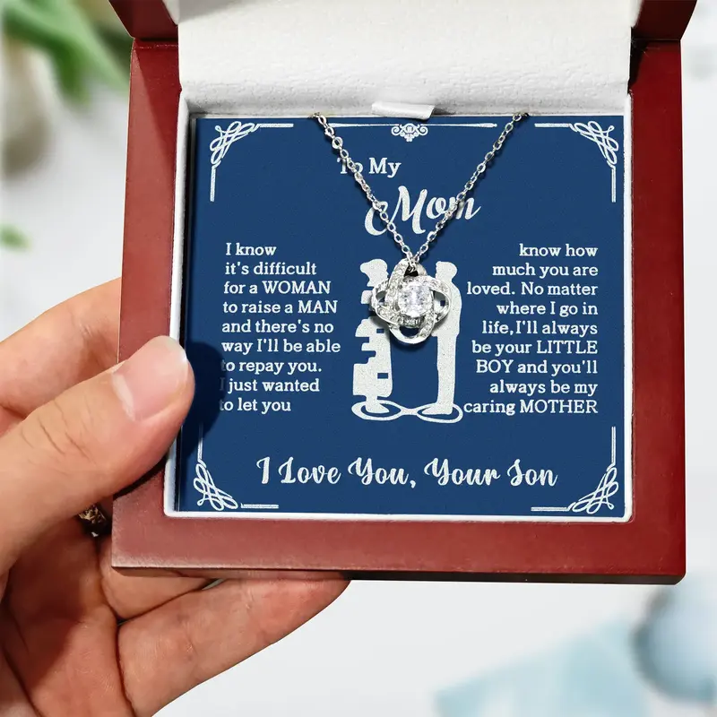 【T】Love pendant necklace, a Mother's Day gift for mom, a necklace for mom from son or daughter, a holiday gift or a memor...
