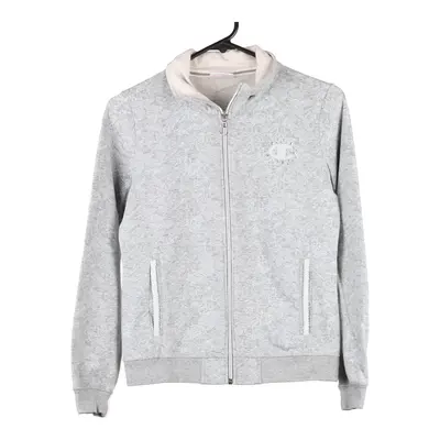 Age 11-12 Champion Zip Up - Large Grey Cotton Blend