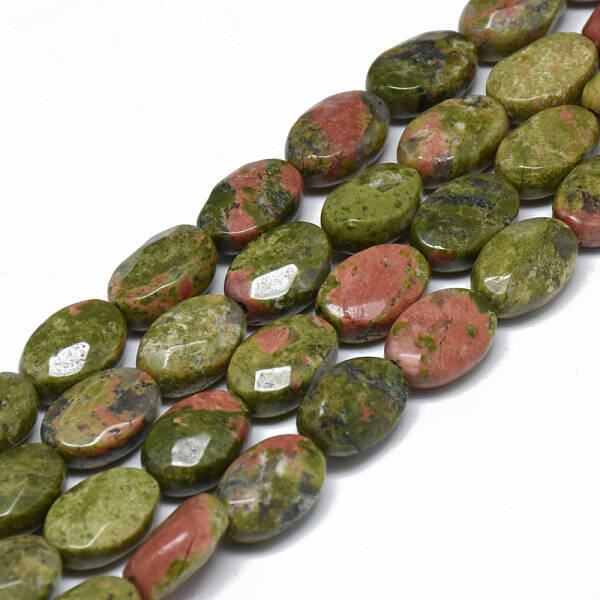 Natural Unakite Bead Strands