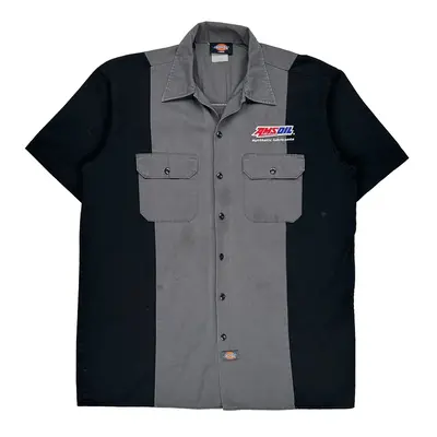 Amsoil Dickies Short Sleeve Shirt - Large Black Cotton Blend | Size: large