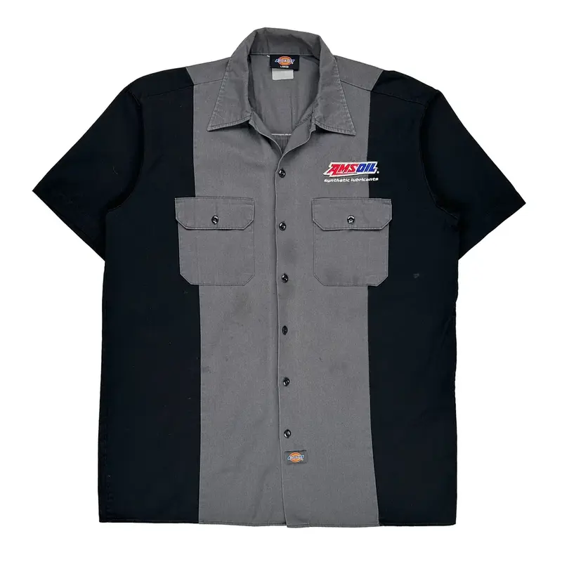 Amsoil Dickies Short Sleeve Shirt - Large Black Cotton Blend | Size: large