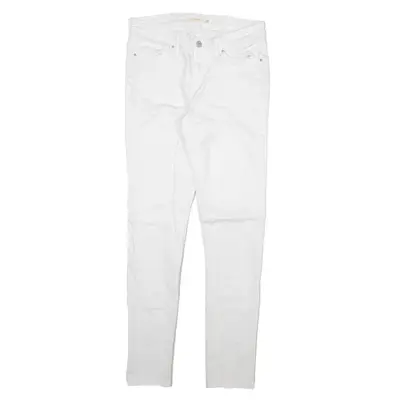 LEVI'S 711 Womens Jeans White Slim Skinny W28 L30