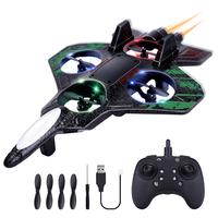 Foam Drone RC Airplane for Kids and Beginners, Remote Control Plane Fighter Jet with Light, Auto Hovering, 360° Flip  LED Ai...