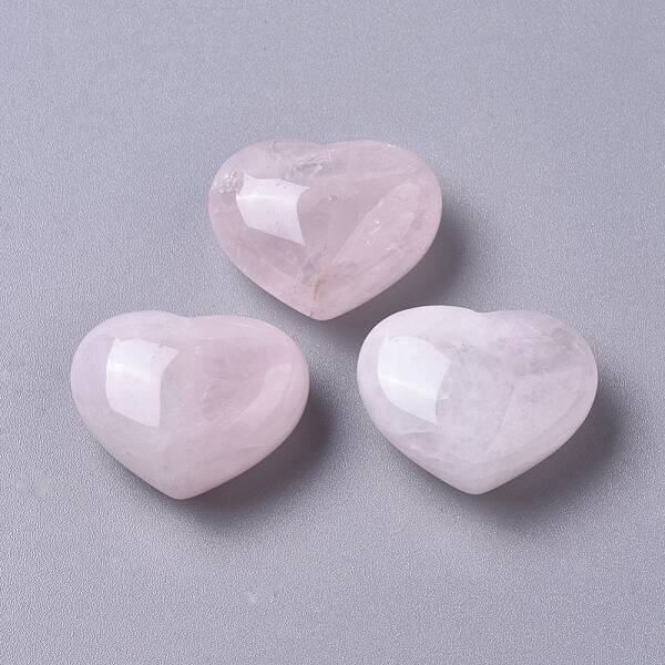 Natural Rose Quartz Heart Love Stone