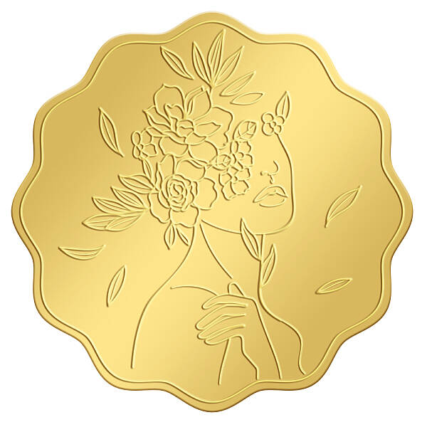 Self Adhesive Gold Foil Embossed Stickers
