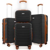 UUH 4-Piece Luggage Set (28”/24”/20”/13”) – Expandable Hard Shell Suitcases with TSA Lock, 360° Silent Spinner Whe...