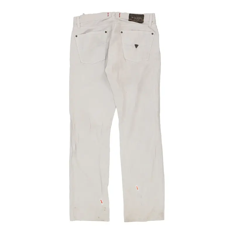 Guess Slim Jeans - 32W UK 12 White Cotton