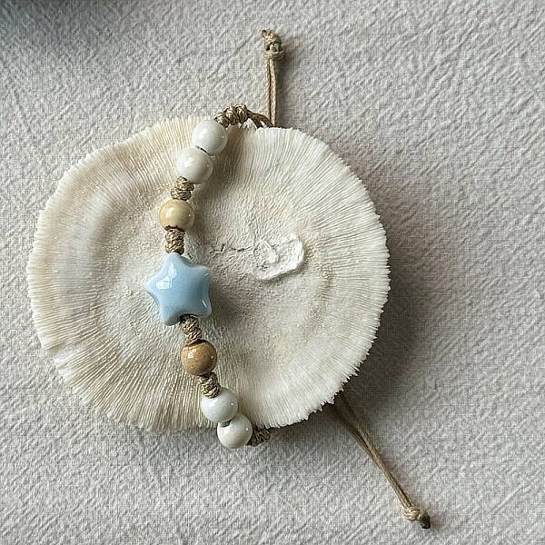 Star Ceramic Beads Braided Bead Bracelets