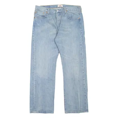 LEVI'S 501 Jeans Mens Blue Regular Straight Stone Wash W36 L30
