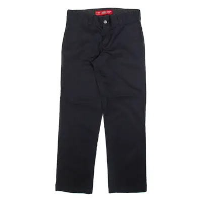 DICKIES Womens Trousers Black Slim Straight W30 L30