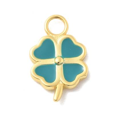 925 Sterling Sliver Light Sea Green Enamel Charms
