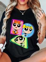 100% Cotton CN The Powerpuff Girls Trio Action Shot T-Shirt