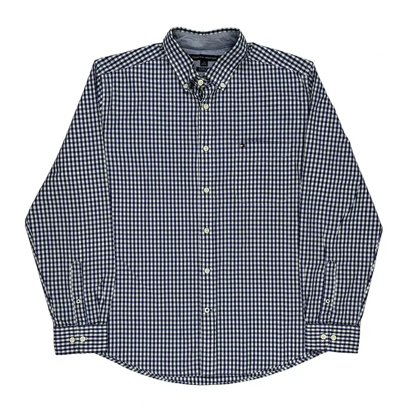 Tommy Hilfiger Checked Shirt - Large Blue Cotton | Size: large