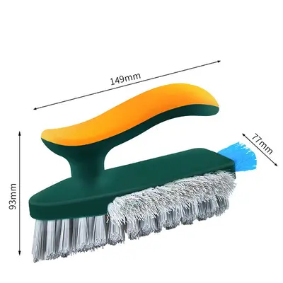 New Product Crevice Brush And Scraping Integrated Bathroom Corner Cleaning | Color: Yellow green