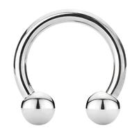 Stainless Steel Circular Horseshoe Ring